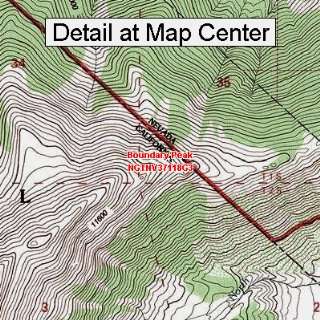 USGS Topographic Quadrangle Map   Boundary Peak, Nevada (Folded 
