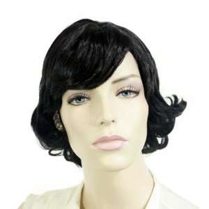  10 Short Darkest Brown Curly Layers synthetic wig Beauty