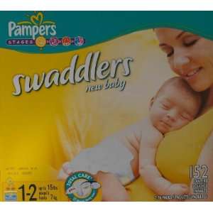  Pampers Swaddlers New Baby Size 1 2 152 ct. Baby