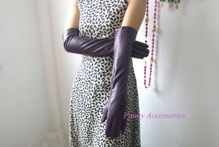 Ladies Opera Evening Party Faux Leather PU Over Elbow Long Gloves 20 