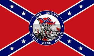   Confederate The South Will Rise Again Flag 3 x 5 (Item #1476