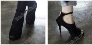 Fashion Vogue Women Platform Pumps High Heels Ankle Boots Shoes 
