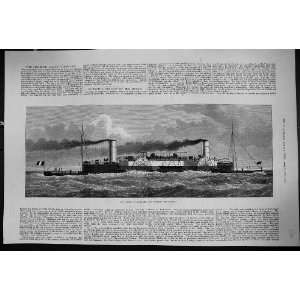   Saloon Passenger Steam Ship Crossing English Channel