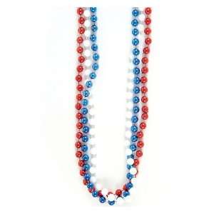  Red, White, and Blue Necklace Beads (Pack of 120) Toys 