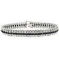Sterling Silver Sapphire and Diamond Accent Bracelet MSRP 