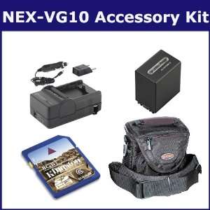  Sony NEX VG10 Camcorder Accessory Kit includes SDNPFV100 