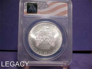 2009 SILVER EAGLE ANACS MS70 PERFECTION .999 SILVER (PT  