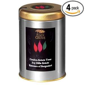 Eden Grove Black Tea Bergamot, 3 Ounce Tins (Pack of 4)  