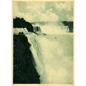  Photogravure Niagara Falls River Waterfall Ontario Canada New York 