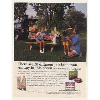 1995 Amway 30 Different Products Family Picnic Print Ad (45767)