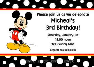 MICKEY MOUSE BIRTHDAY INVITATIONS  