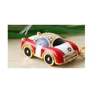  Lovely 8GB Red Crystal Car Design USB Flash Drive with 