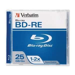  Verbatim Blu ray Rewritable BD RE 1x Disc. BD RE 25GB 2X 
