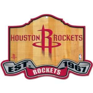  Wincraft Houston Rockets Wood Sign: Sports & Outdoors