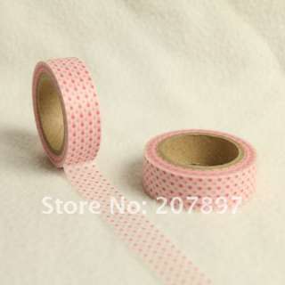  tape(Decorative paper tape) 2 colour small dots pattern 5 rolls  