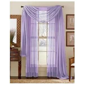 Light Purple 216 Sheer Window Scarf: Home & Kitchen