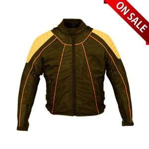  Mens Mesh Motorcycle Jacket with Removable Armor & Liners 