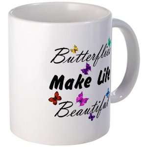    Mug (Coffee Drink Cup) Butterflies Make Life: Everything Else