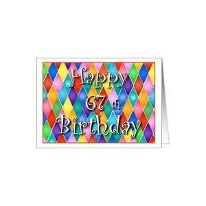  67 Years Old Colorful Birthday Cards Card Toys & Games