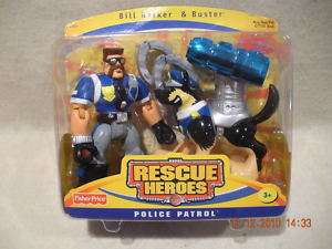 Rescue Heroes Police Patrol Bill Barker & Buster New  