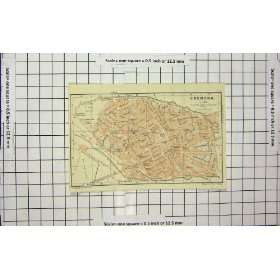  Antique Map Italy Street Plan Cremona Vecchia Piazza