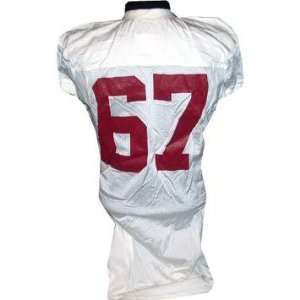  #67 Alabama Game Used White Football Jersey (Name Removed 
