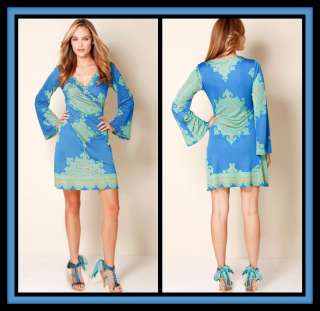   Silk Jersey Dress XS 0 2 4 UK 6 8 NWT $356 Moroccan Mirage Blue Beaded
