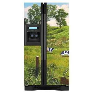  Appliance Art 10995 Country Cow Refrigerator   Side by 