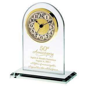  50th Anniversary Personalized Glass Clock