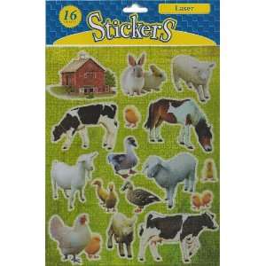  Farm Animals Sparkle Scrapbook Stickers (11079 