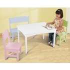 KidKraft 4pcs Pastel Finish Kids Table w/ Bench &Two Chair Set