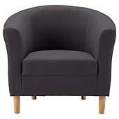 Tub Fabric Accent Chair Charcoal