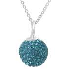  Sterling Silver Blue Cubic Zirconia Hypoallergenic Nickle free .925 