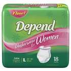 Depend Underwear for Women, Extra Absorbency, Large, Pack/18