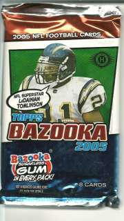 2005 Topps Bazooka Football Pack (8 cards/pack)  