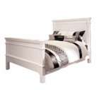 Antique White Wood Bed  