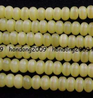5x8mm Yellow Mexican Opal Gems Abacus Loose Beads 15  