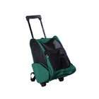 Pawhut Deluxe Pet / Dog Carrier Backpack w/ Wheels   Green