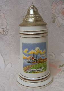 Vintage GERZ German Beer Stein Mug Porcelain LITHOPHANE  