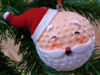 New Santa Claus Golf Ball Hat Christmas Tree Ornament  