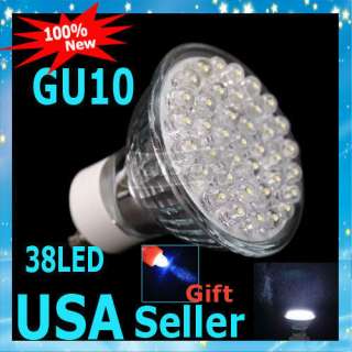 New GU10 38 LED 110V 120V Light Bulb FLOOD Cool WHITE  