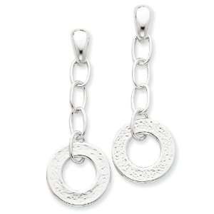   Silver Hammered Circle Dangle Earrings: West Coast Jewelry: Jewelry
