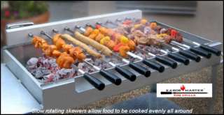portable shish kabob kebab bbq rotisserie grill new  