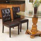  com gentry bonded leather brown dining chair set of