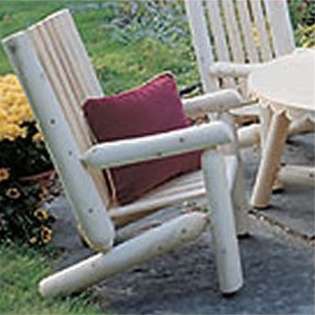 Rustic Natural Cedar Log High Back Arm Chair 
