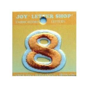 Joy Letter Shop Iron On Gold 8 (6 Pack) 