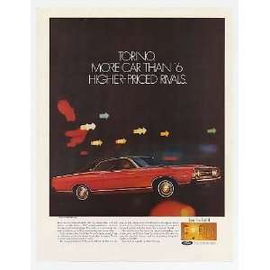  1968 Red Ford Torino 2 Door Hardtop More Car Rivals Print 