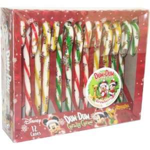 Mickey Dum Dum Flavored Candy Canes 12ct.:  Grocery 