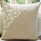   Decorative Pillow Covers   Linen Pillow Cover with Mother Of Pearl