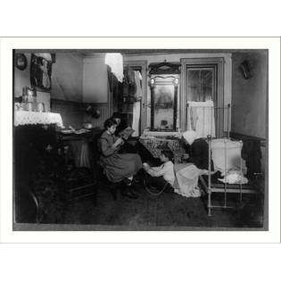 Library Images Historic Print (L): Home work (crochet) in East Side 